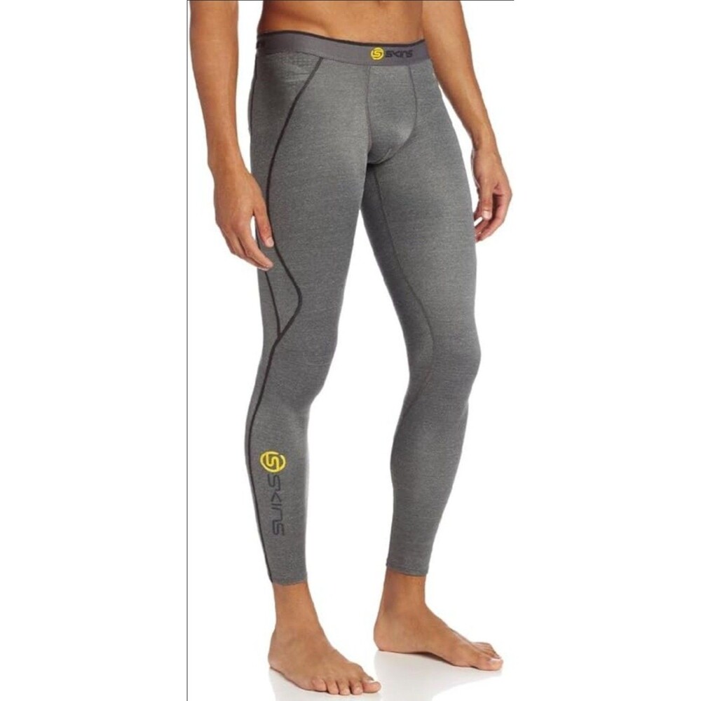 Skins Mens A200 Compression Tights Sz Small Long Activewear Cycling Workout Gym